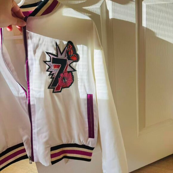 Maje Cropped Jacket with Embroidery both front and back - Picture 5 of 5